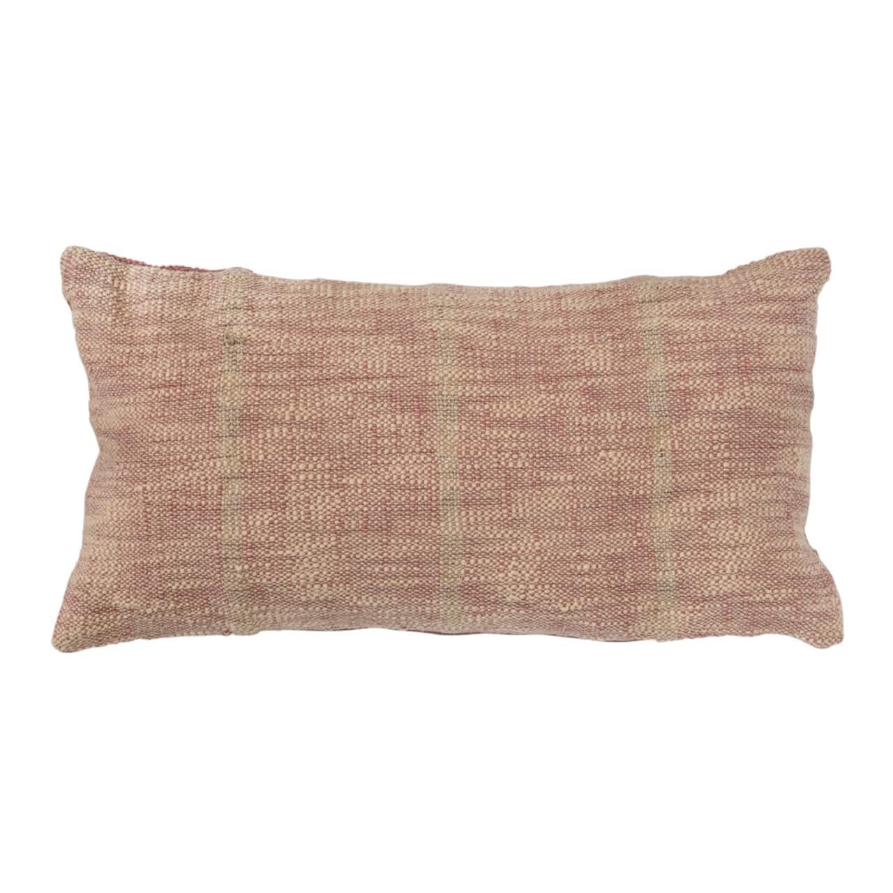Hello Honey® Rust Woven Cotton Blend Lumbar Pillow
